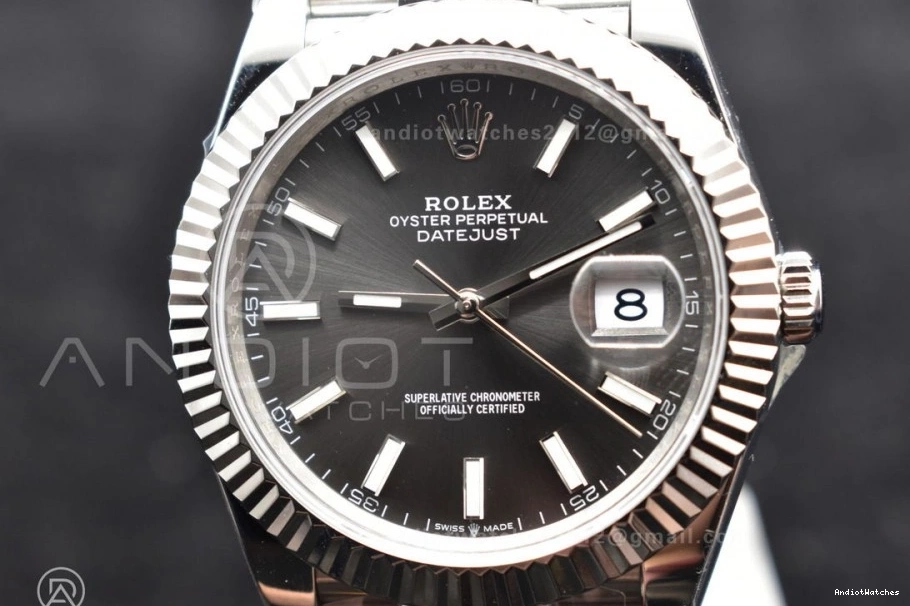 SA Jubilee Best 639 126334 Edition Steel 41 Dial Bracelet on Stick DateJust DIWF Grey Casual 904L 1:1 0723